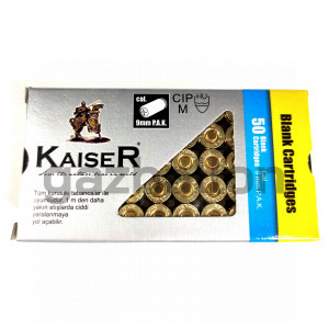 Патрон светозвукового действия Kaiser 9 мм P.A.K. Blank 50 штук Патрон светозвукового действия Kaiser 9 мм P.A.K. Blank 50 штук